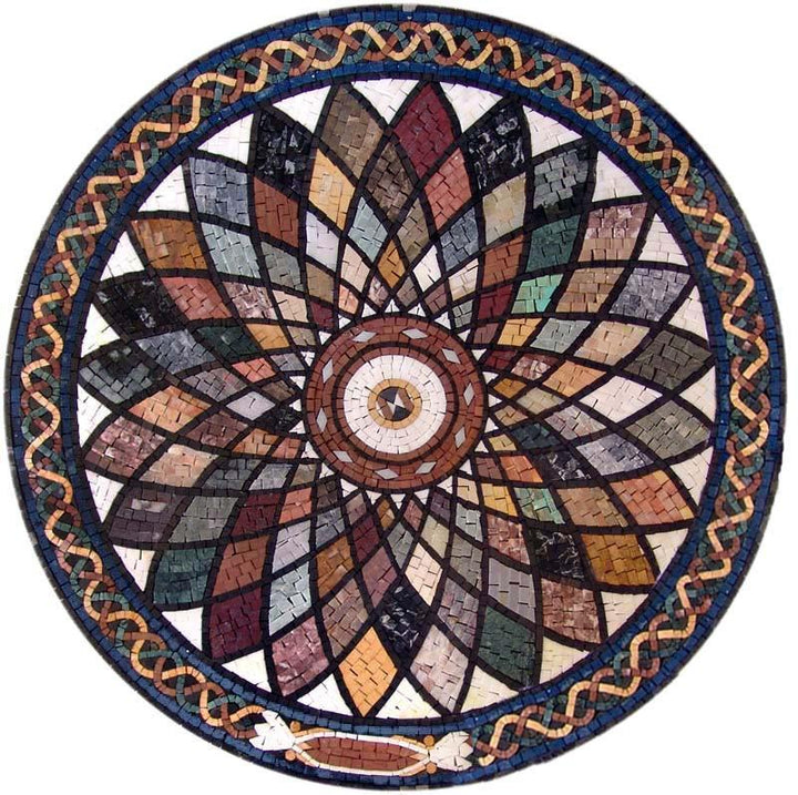 Round Marble Mosaic Art - Falak