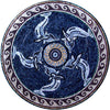 Blue Nautical Medallion Mosaic