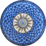 Round Stone Mosaic - Sola Blue