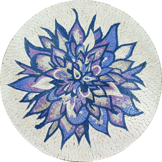 Medallion Mosaic Art - Purple Petals