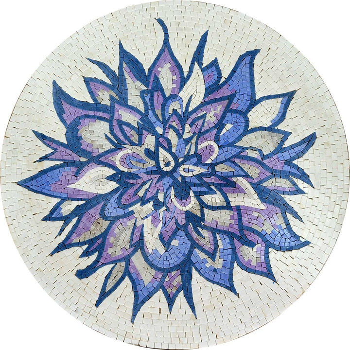 Medallion Mosaic Art - Purple Petals