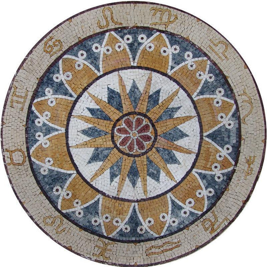 Mosaic Art Work - Signs Gold