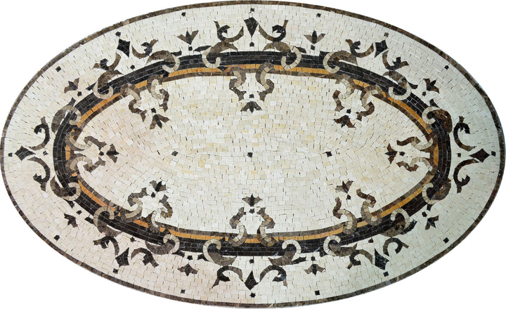 Persian Oval Floor Mosaic - Anahita
