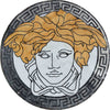 Marble-Metallic Medallion - Versace || 