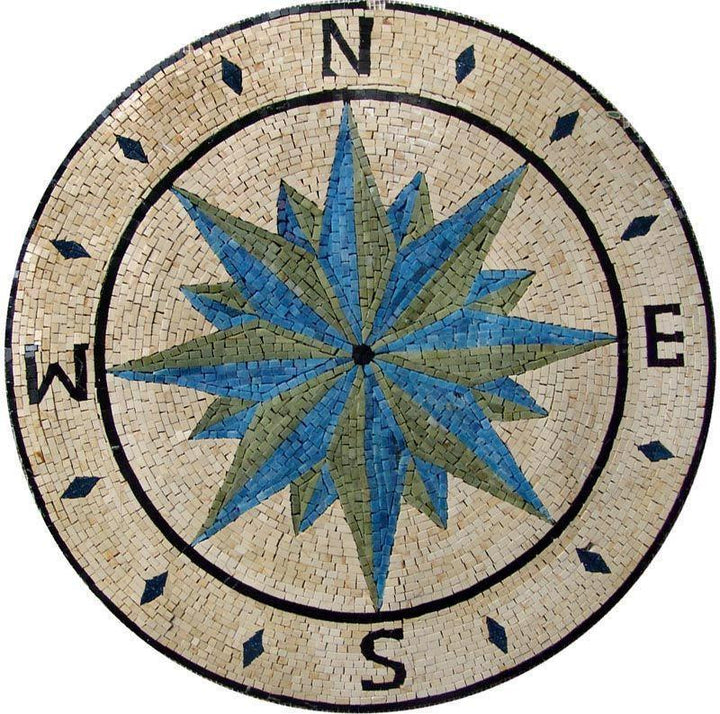 Medallion Mosaic - Nautical Compass