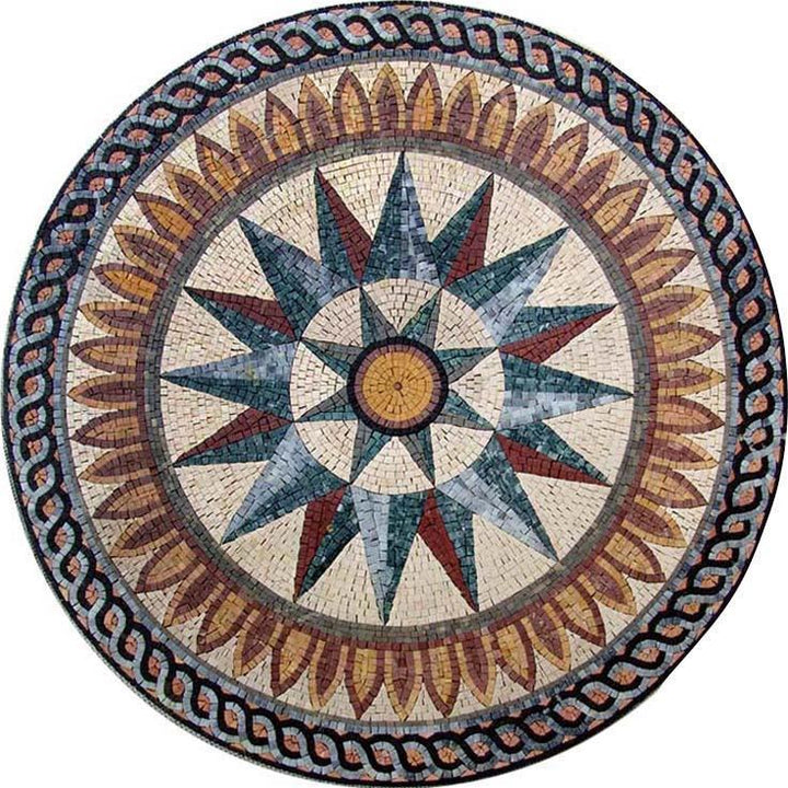 Nautical Stone Mosaic - Windrose II