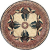 Round Flower Mosaic - Pansy