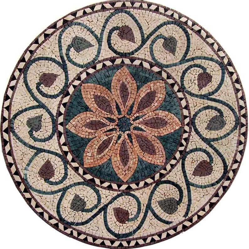 Flower Mosaic Medallion - Fiore