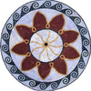 Round Flower Mosaic - Firewheel