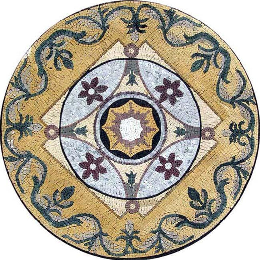 Floral Mosaic Medallion - Huda