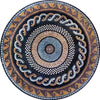 Round Marble Roman Mosaic - Treccia