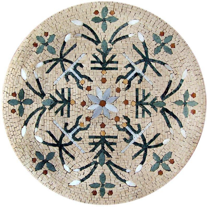 Round Floral Mosaic - Mandy II