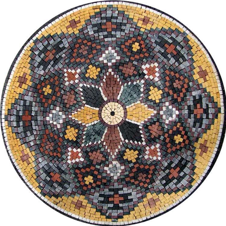 Colorful Marble Flower Mosaic - Rawda