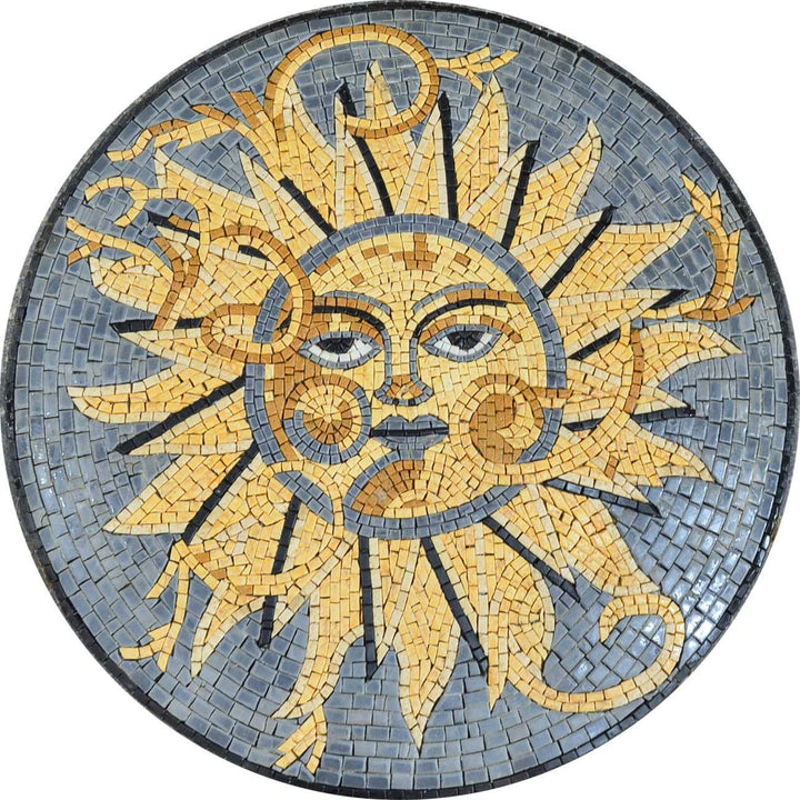 Sun Mosaic Rondure - Blue Gray