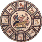 Roman Scene Reproduction Medallion Mosaic