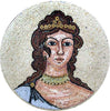 Illustrated Portrait Medallion Mosaic Art