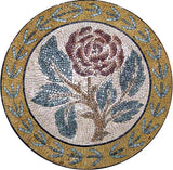 Medallion Mosaic Art - Red Rose 