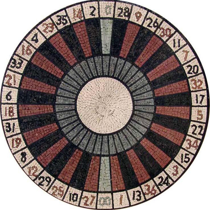 Roulette Mosaic Tile Patterns- The Gambler 