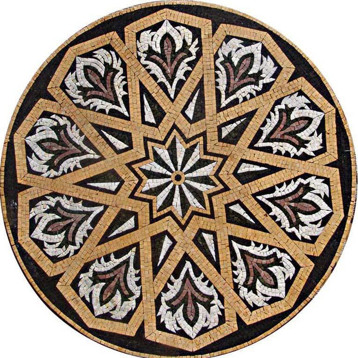 Geometric Mosaic Pattern - Durrah Ivory