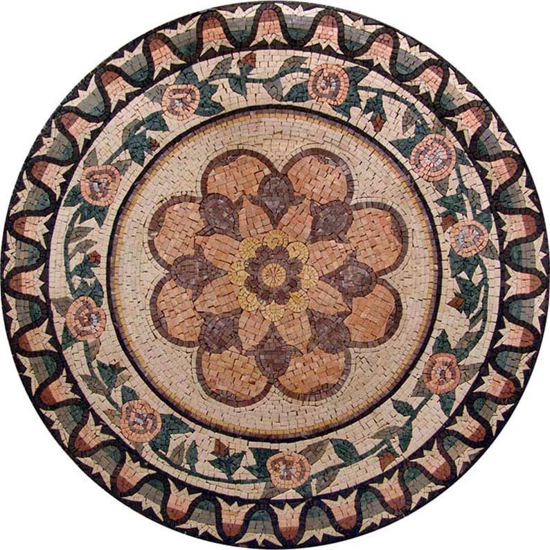 Round Flower Mosaic - Kaya