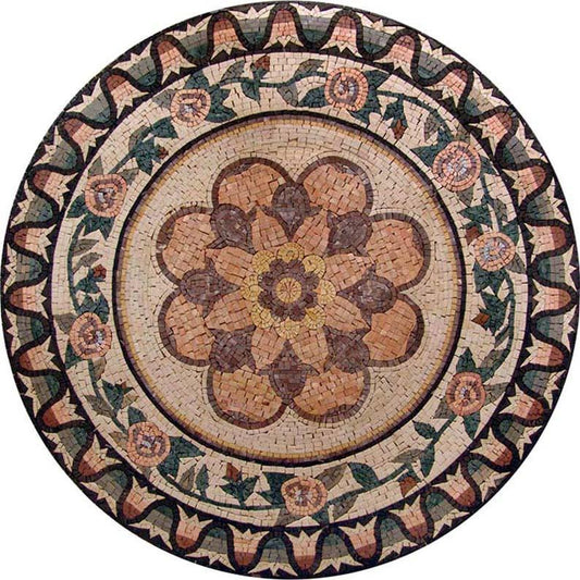 Round Flower Mosaic - Kaya