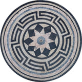 Greek Mosaic Medallion- Floral Pattern