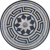 Greek Mosaic Medallion- Floral Pattern