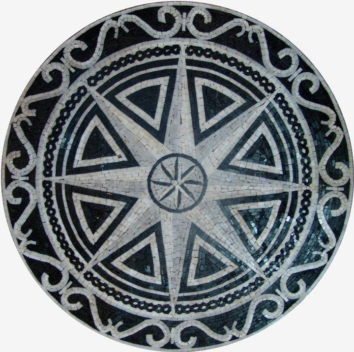 Nautical Stone Medallion - Brizo Mosaic