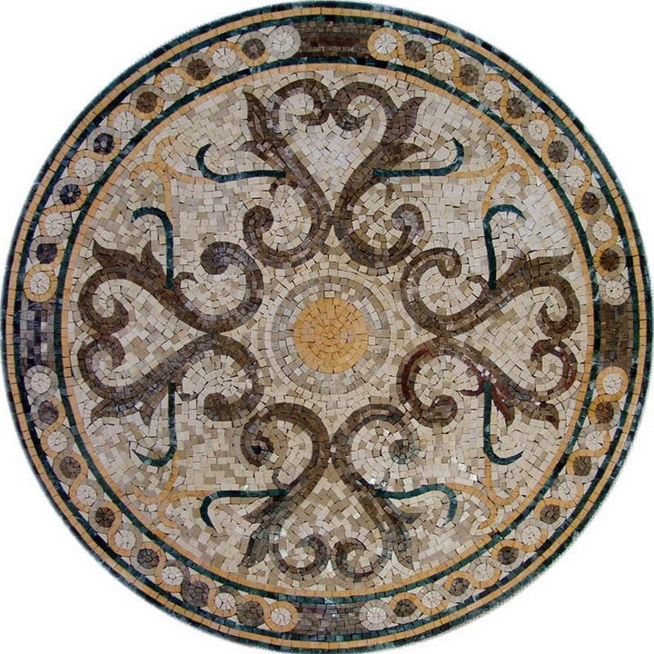 Circular Geometric Mosaic - Faruk