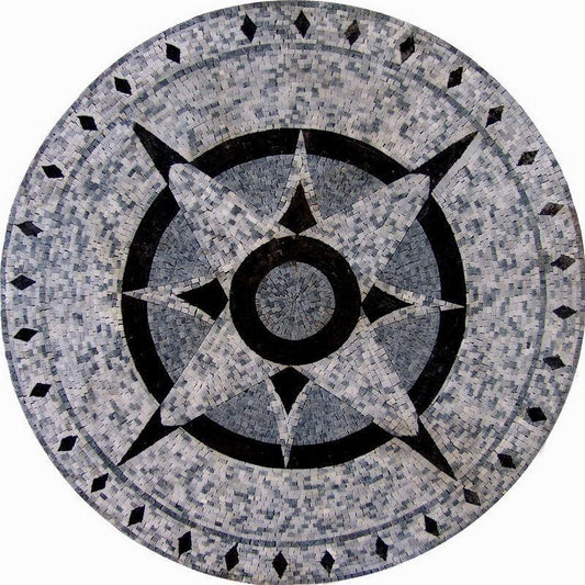 Handcut Marble Mosaic- Stella Maris