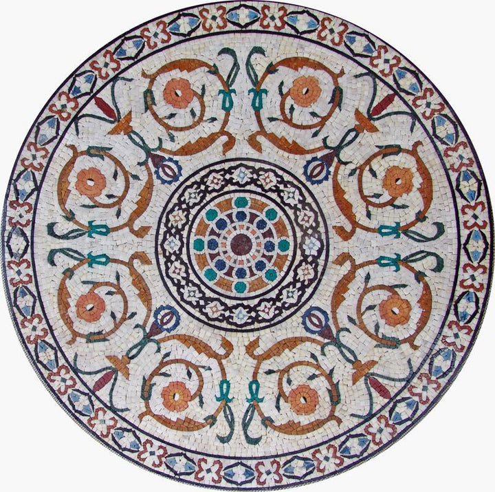 Circular Flower Mosaic - Felicity