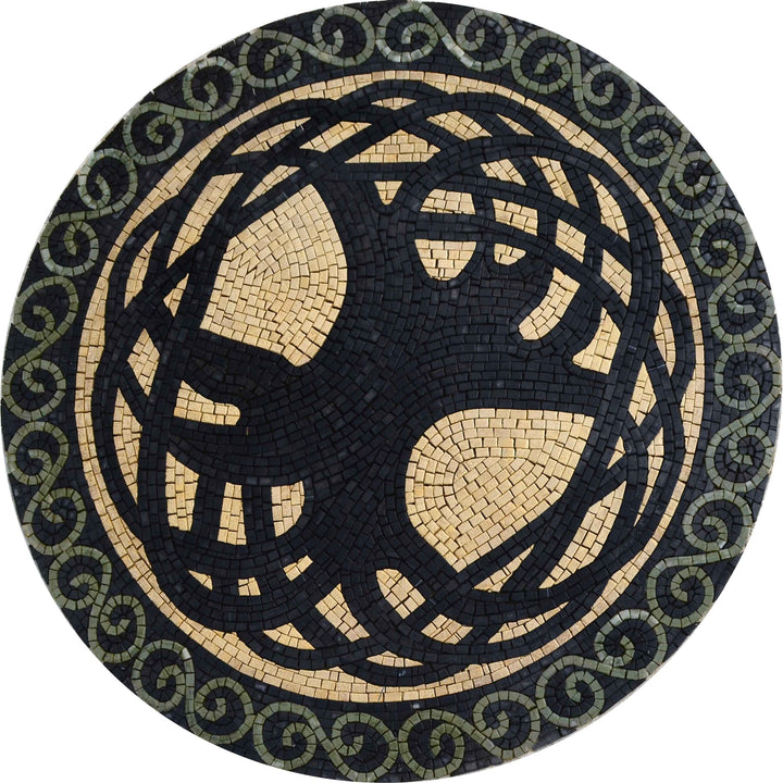 Mosaic Medallion - The Tree Of Knowledge 