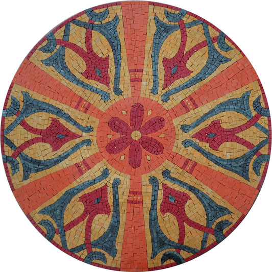 Mosaic Medallion - Sabratha Rosso