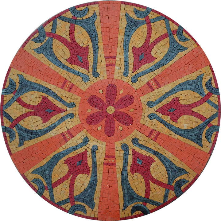 Mosaic Medallion - Sabratha Rosso