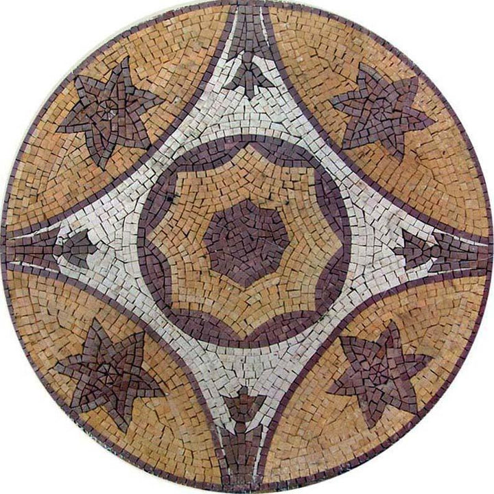 Medallion Art Tile - Star Flower 