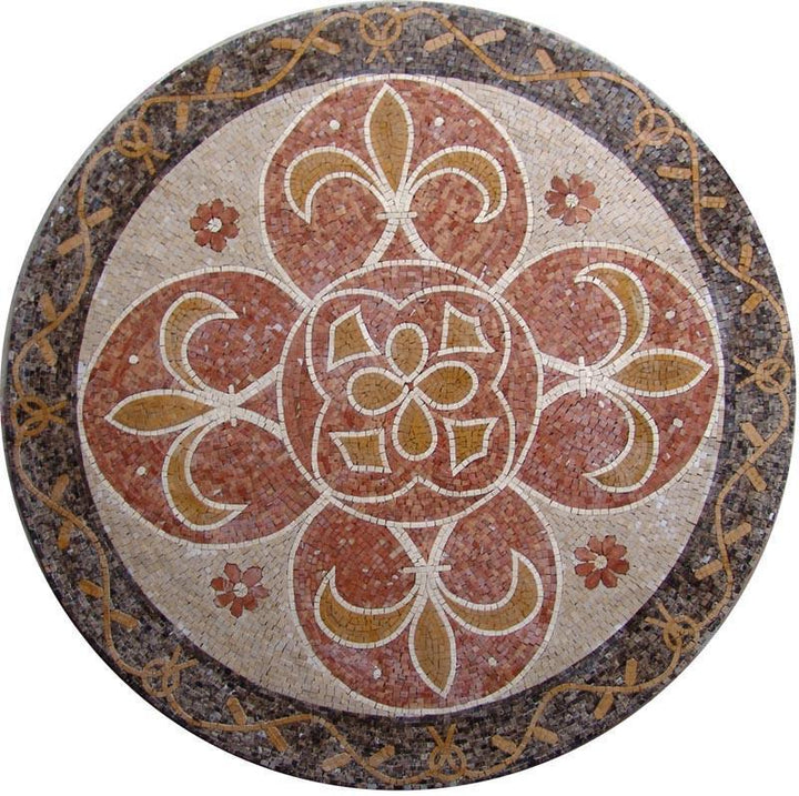 Mosaic Art Medallion - Lili Gold