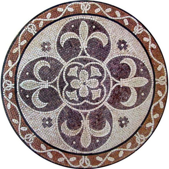 Mosaic Art Medallion - Lili Beige