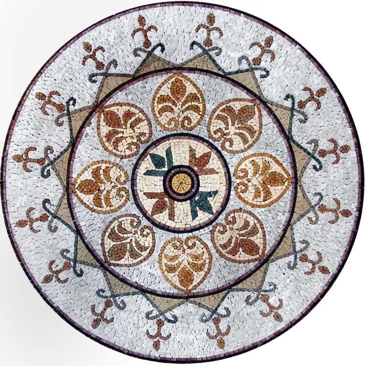 Stone Medallion Accent - Damask