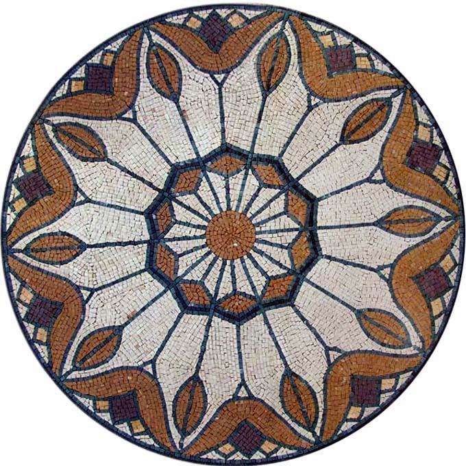 Handcut Stone Floral Medallion- Lorea