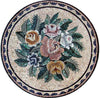 Flower Medallion Mosaic - Rounded Roses