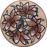 Mosaic Tile Art - Soft Flower Medallion 