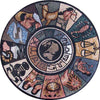 Mosaic Medallion - Horoscope Wheel Mosaic | Mozaico 