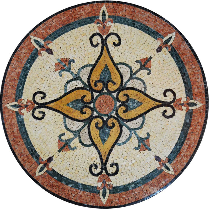 Ornamental Flower Mosaic - Maysam III