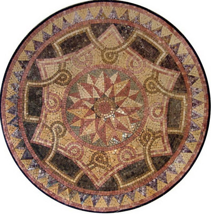 Circular Geometric Mosaic - Sabrina