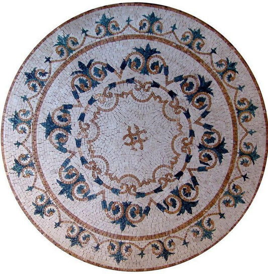 Round Floral Mosaic - Paradise