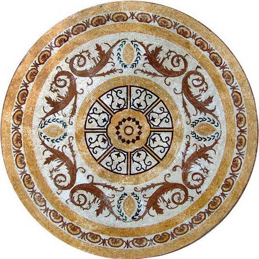 Iznik Marble Medallion - Bayram| Geometric Patterns | Mozaico