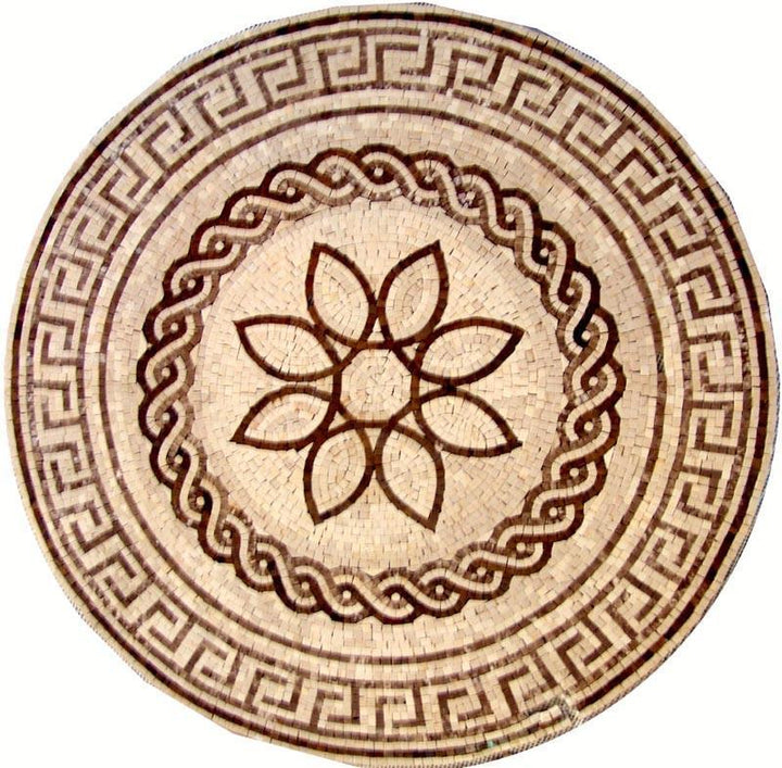 Marble Floral Roman Mosaic - Jovita