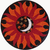 Crimson Celestial Round Mosaic - Hagan