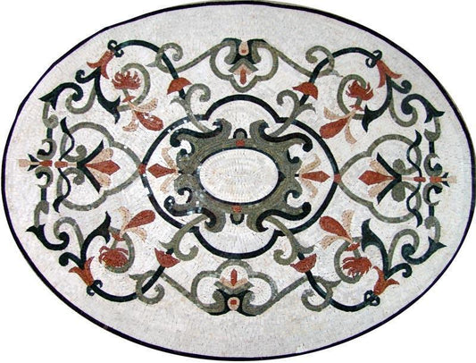 Arabesque Mosaic Oval - Adlai