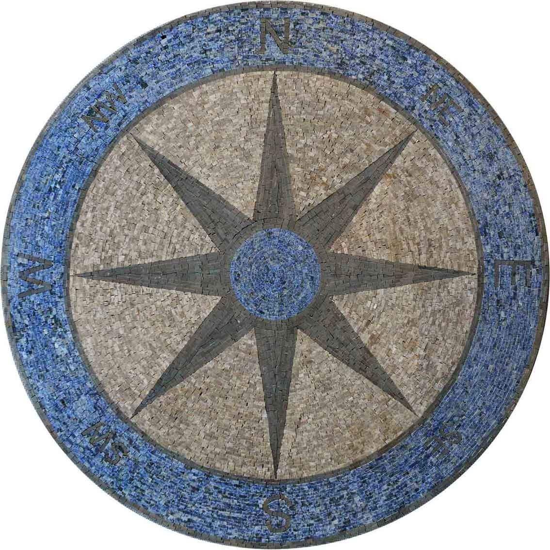 Mosaic Art - Compass Stone